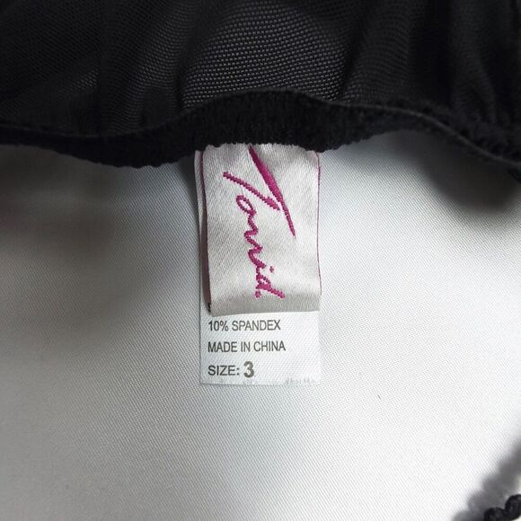 TORRID Strapless Boned Corset Ruffled Sheer Mesh Lace Plus Size 3X Teal Black - Picture 3 of 5